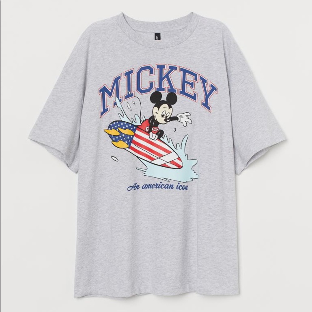 3/$35 or 4/$45 H&M Mickey Graphic Oversized Tee